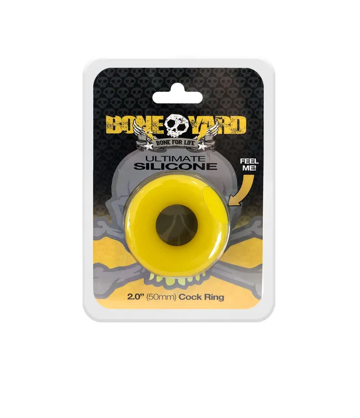 Male Sex Toys Boneyard Ultimate Silicone Cock Ring Yellow Male Sex Toys Boneyard Ultimate Silicone Cock Ring Yellow