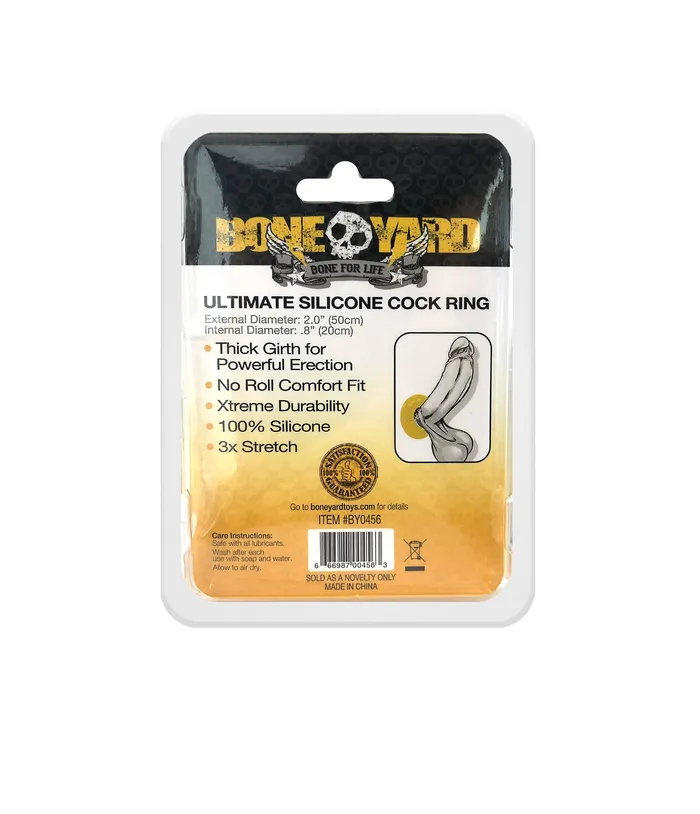 Male Sex Toys Boneyard Ultimate Silicone Cock Ring Yellow Male Sex Toys Boneyard Ultimate Silicone Cock Ring Yellow