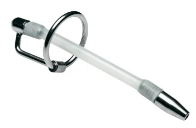 XR Brands Anal The Master Series Inertia Flexible CumThru Plug Silver