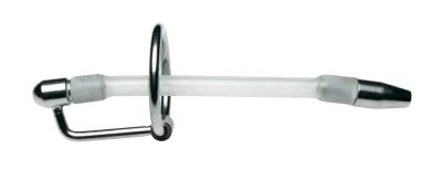 XR Brands Anal The Master Series Inertia Flexible CumThru Plug Silver