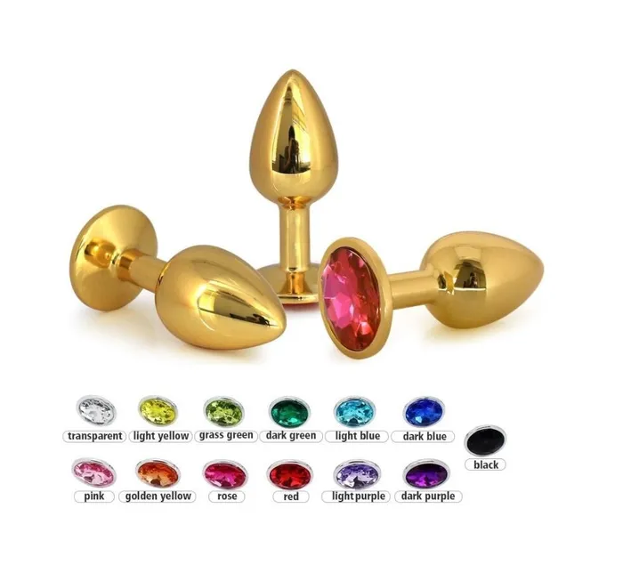 Medium Jewelled Gold Anal Plug Extasy Anal