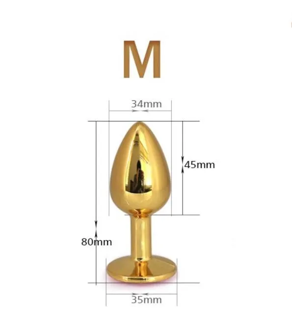 Medium Jewelled Gold Anal Plug Extasy Anal
