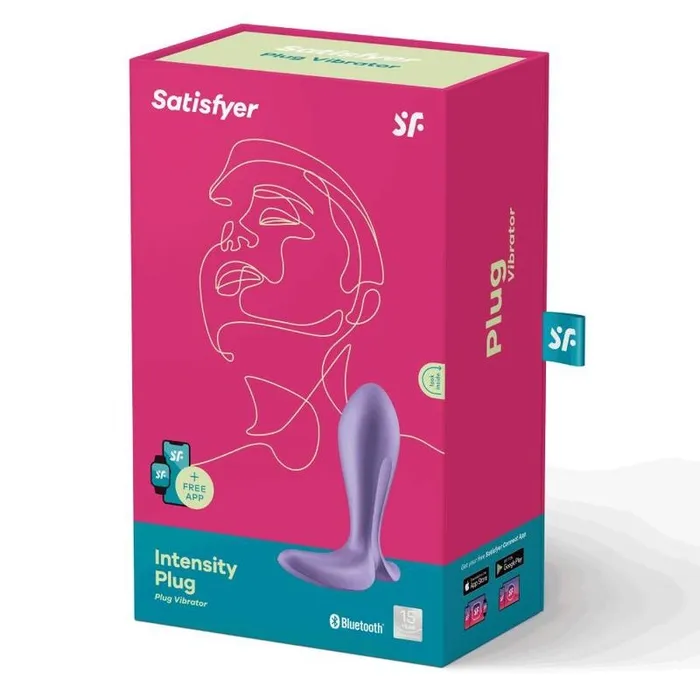Satisfyer Intensity Plug Small Rechargeable Anal Stimulator with App Purple Satisfyer Anal