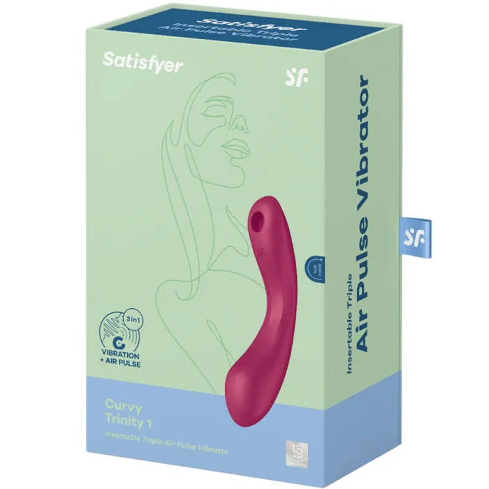 Satisfyer Satisfyer Curvy Trinity 2 in 1 Suction Clitoris Stimulator Vibrator Female Sex Toys