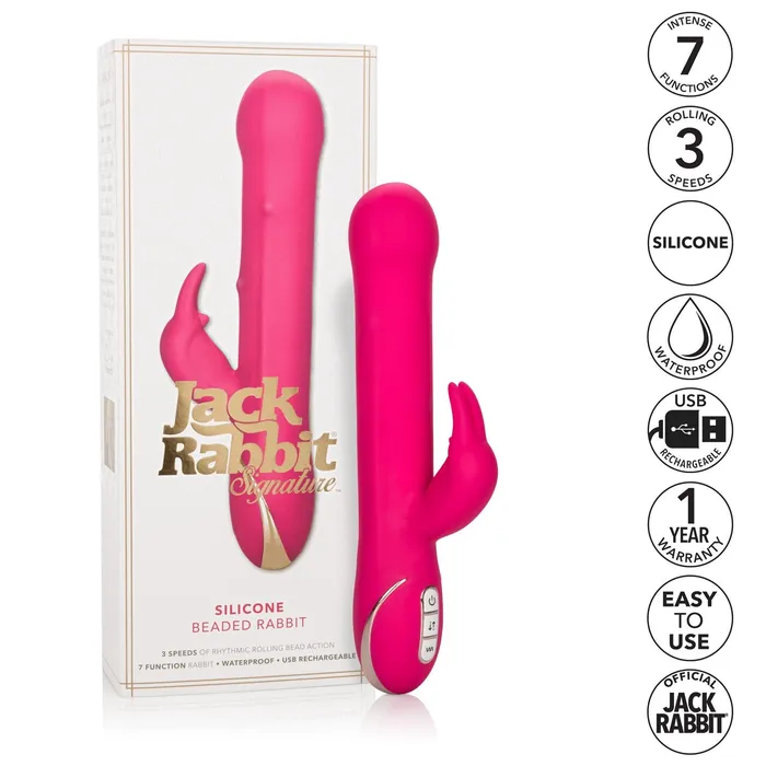 Female Sex Toys CalExotics Jack Rabbit Signature Silicone Beaded Rabbit Female Sex Toys CalExotics Jack Rabbit Signature Silicone Beaded Rabbit