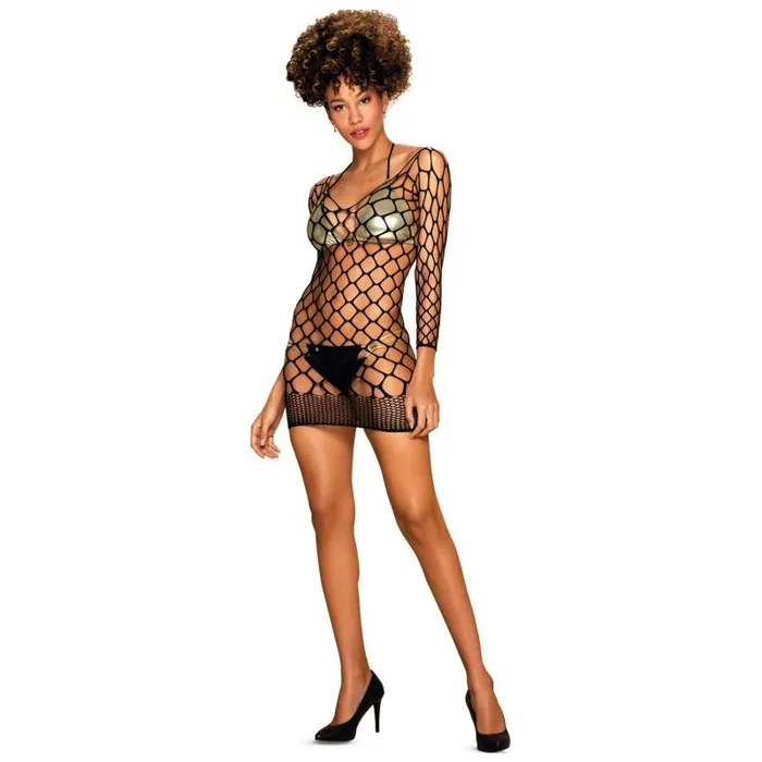 Obsessive Bodystockings Playsuits Obsessive Net Dress D606 One Size Black