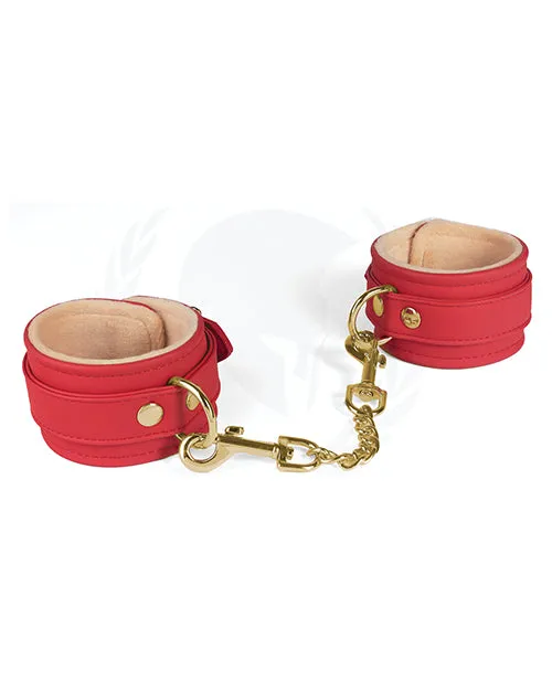 Restraints Spartacus Pu Wrist Cuffs Wplush Lining Spartacus