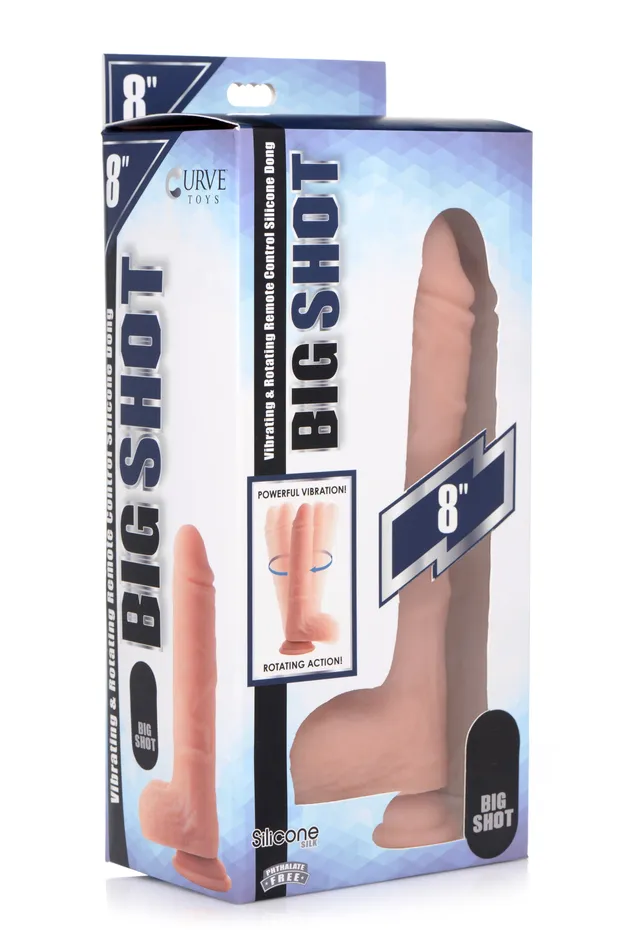 Curve Toys Female Sex Toys Vibrating And Rotating Dildo With Balls