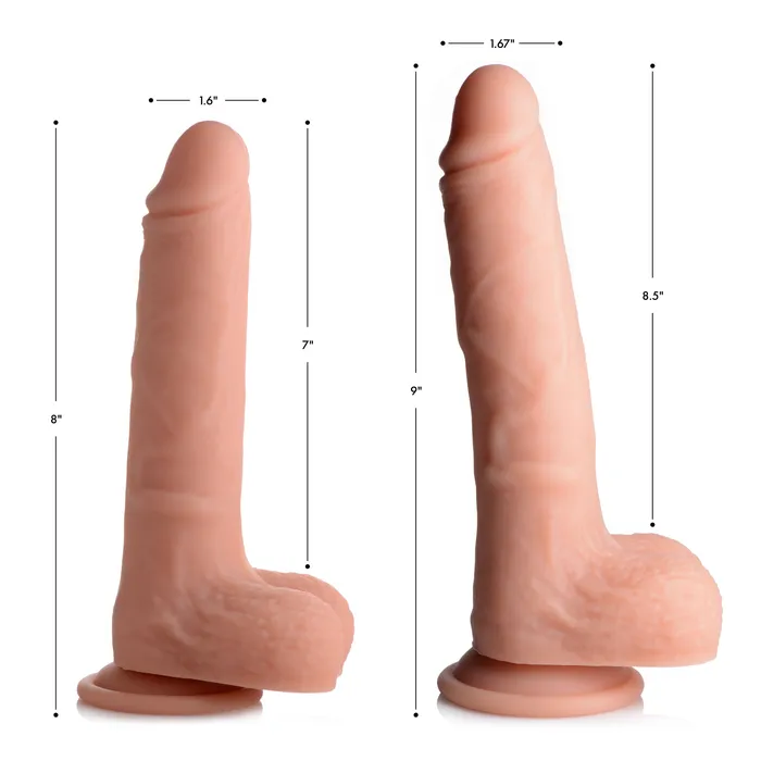 Curve Toys Female Sex Toys Vibrating And Rotating Dildo With Balls